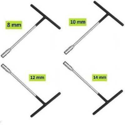 ATOOLS Mechanical Tool Kit Set For Home And Office T Spanner 8MM,10 MM,12MM, 14MM Single Sided T Type Wrench(Pack of 4)
