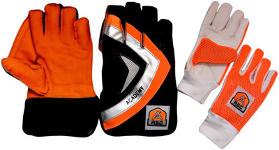 ASC Academy Wicket Keeping Gloves Combo With Inner Gloves Wicket Keeping Gloves(Multicolor)
