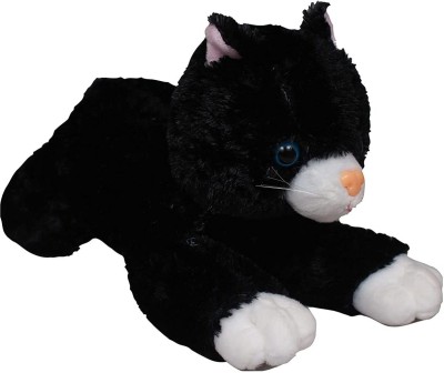 Tickles Cute Cat Soft Stuffed Plush Animal Toy for Kids  - 30 cm(Black and White)