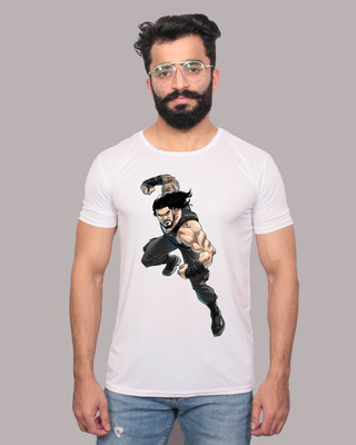 NITYANAND CREATIONS Graphic Print Men Round Neck White T-Shirt