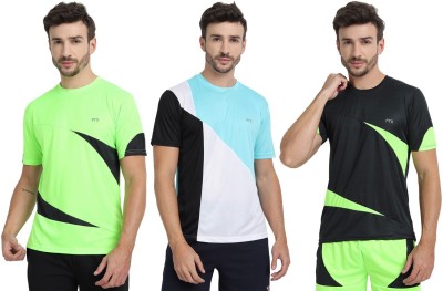 FTX Colorblock Men Round Neck Multicolor T-Shirt