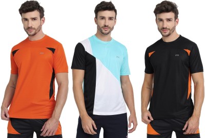 FTX Colorblock Men Round Neck Multicolor T-Shirt