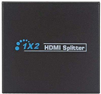 TERABYTE 2 Ports HDMI Splitter 1x2, 1 in 2 Out HDMI Splitter, Supports 3D 4K x 2K @30HZ Full HD 1080P, Support For TVs or Multi Monitor Adapter at Same Time Media Streaming Device(Black)