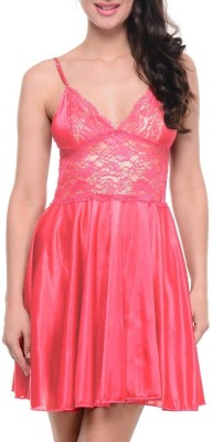 Klamotten Women Nighty with Robe(Pink)