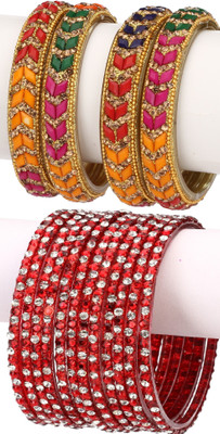 AFAST Glass Bangle Set(Pack of 16)