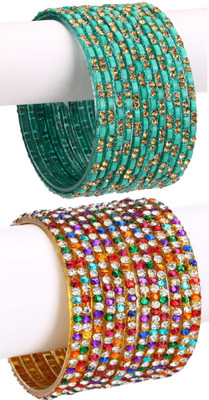 1st Time Glass Enamel Bangle Set(Pack of 24)