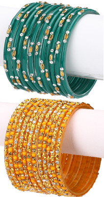 1st Time Glass Enamel Bangle Set(Pack of 24)