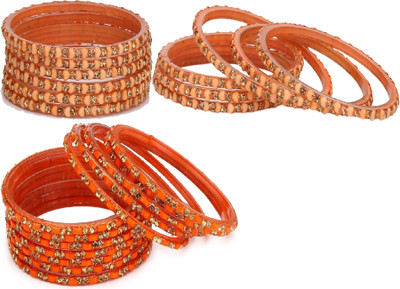 AFAST Glass Enamel Bangle Set(Pack of 24)
