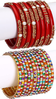1st Time Glass Enamel Bangle Set(Pack of 20)