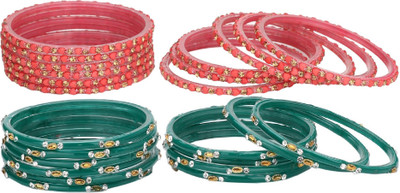 AFAST Glass Enamel Bangle Set(Pack of 24)