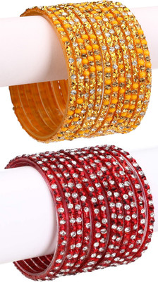 AFAST Glass Bangle Set(Pack of 10)