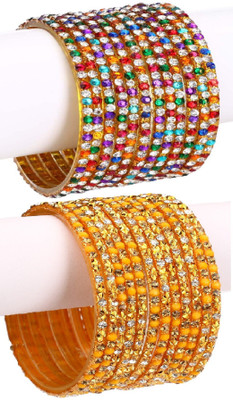 1st Time Glass Enamel Bangle Set(Pack of 24)