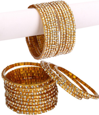 AFAST Glass Enamel Bangle Set(Pack of 24)