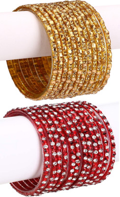 1st Time Glass Enamel Bangle Set(Pack of 24)