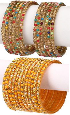 1st Time Stone Enamel Bangle Set(Pack of 24)