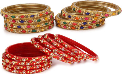 AFAST Glass Bangle Set(Pack of 16)