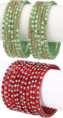 1st Time Glass Enamel Bangle Set(Pack of 24)