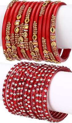 1st Time Glass Enamel Bangle Set(Pack of 24)