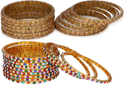 AFAST Glass Enamel Bangle Set(Pack of 24)