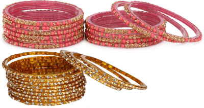 1st Time Glass Enamel Bangle Set(Pack of 24)