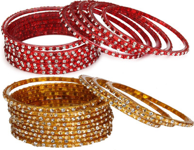 1st Time Glass Enamel Bangle Set(Pack of 24)