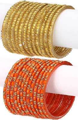 AFAST Glass Bangle Set(Pack of 10)