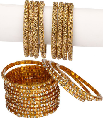 AFAST Glass Enamel Bangle Set(Pack of 20)