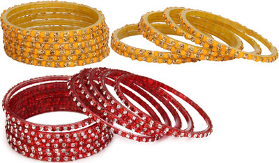 AFAST Glass Enamel Bangle Set(Pack of 24)