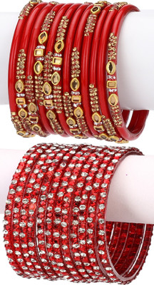 1st Time Glass Enamel Bangle Set(Pack of 24)