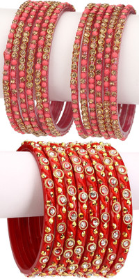 1st Time Glass Crystal Bangle Set(Pack of 20)