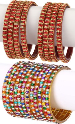 AFAST Glass Enamel Bangle Set(Pack of 20)