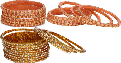 1st Time Glass Enamel Bangle Set(Pack of 24)