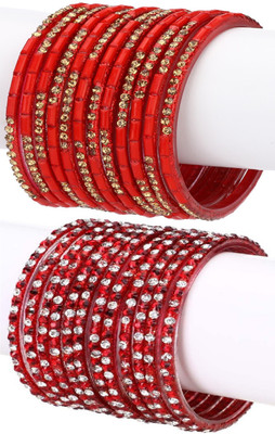 AFAST Glass Enamel Bangle Set(Pack of 24)
