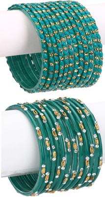 AFAST Glass Enamel Bangle Set(Pack of 24)