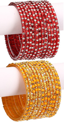 1st Time Glass Enamel Bangle Set(Pack of 24)