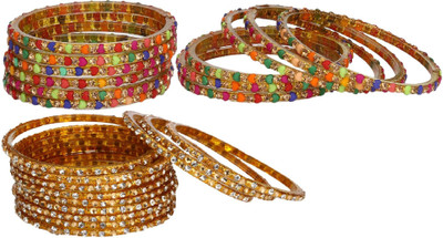 AFAST Glass Enamel Bangle Set(Pack of 24)
