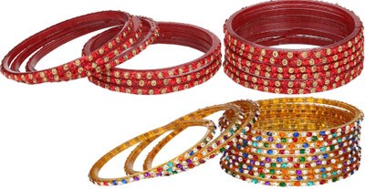 1st Time Glass Enamel Bangle Set(Pack of 24)