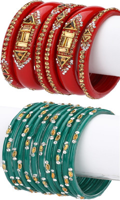 1st Time Glass Bangle Set(Pack of 18)