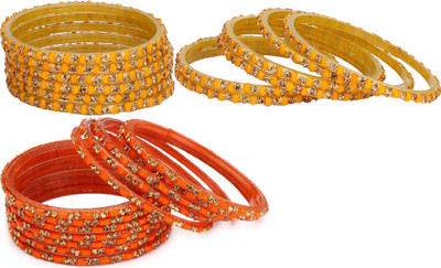 1st Time Glass Enamel Bangle Set(Pack of 24)
