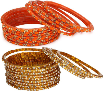 AFAST Glass Bangle Set(Pack of 10)