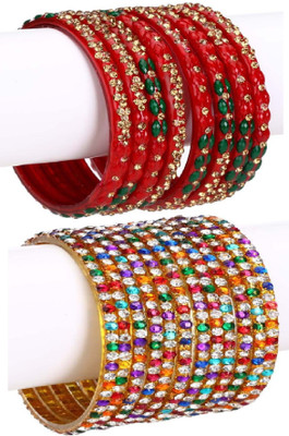 1st Time Glass Enamel Bangle Set(Pack of 20)