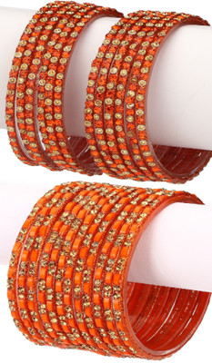 AFAST Glass Enamel Bangle Set(Pack of 10)