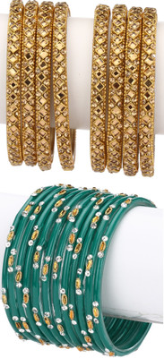 AFAST Glass Enamel Bangle Set(Pack of 10)