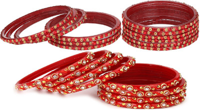 1st Time Glass Enamel Bangle Set(Pack of 20)