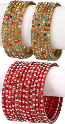 1st Time Glass Enamel Bangle Set(Pack of 24)