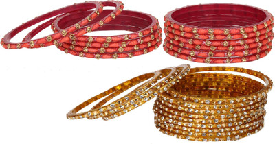 AFAST Glass Enamel Bangle Set(Pack of 10)