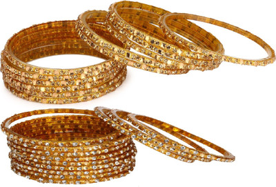 AFAST Glass Enamel Bangle Set(Pack of 24)