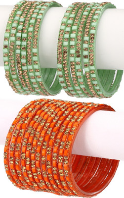 AFAST Glass Enamel Bangle Set(Pack of 24)