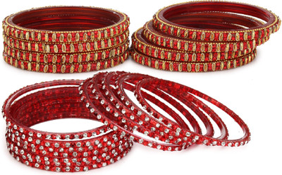 1st Time Glass Enamel Bangle Set(Pack of 20)