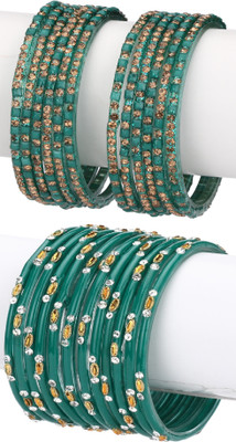 AFAST Glass Enamel Bangle Set(Pack of 24)